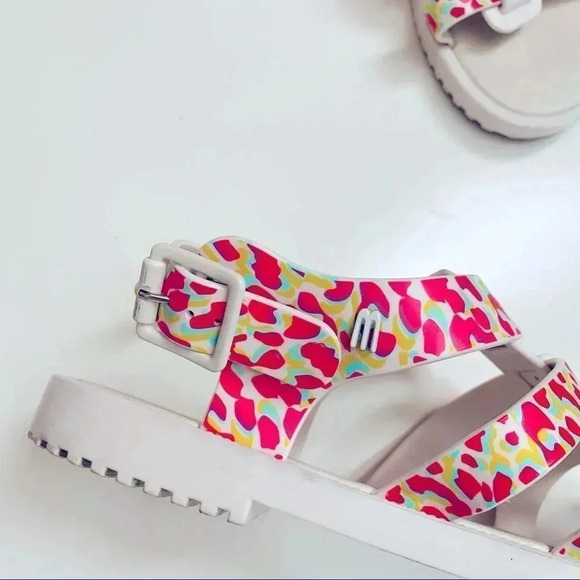 Melissa Rare Neon Leopard Sandals - Picture 6 of 7